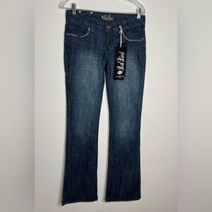 Red Rivet Jeans Women's 3 Blue Low-Rise Bootcut Denim Measured (31X34)